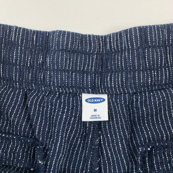Old Navy Dark Striped Linen Blend Pull On Shorts M - Picture 3 of 5